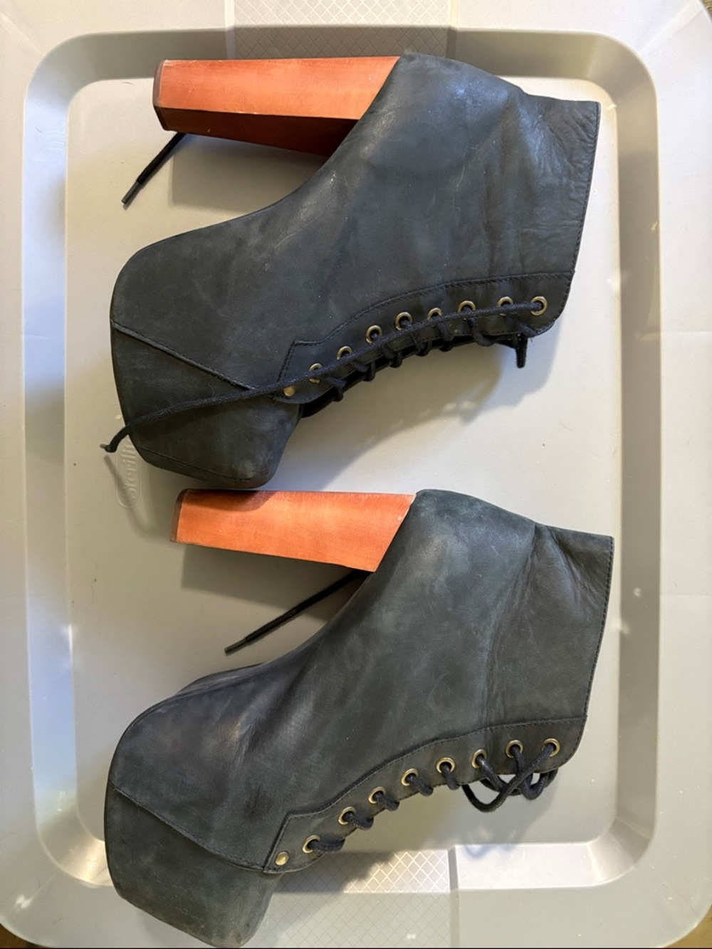 Jeffrey Campbell size 9 Black Lace-Up with Heel
